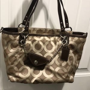 Coach Op Art Sateen Handbag